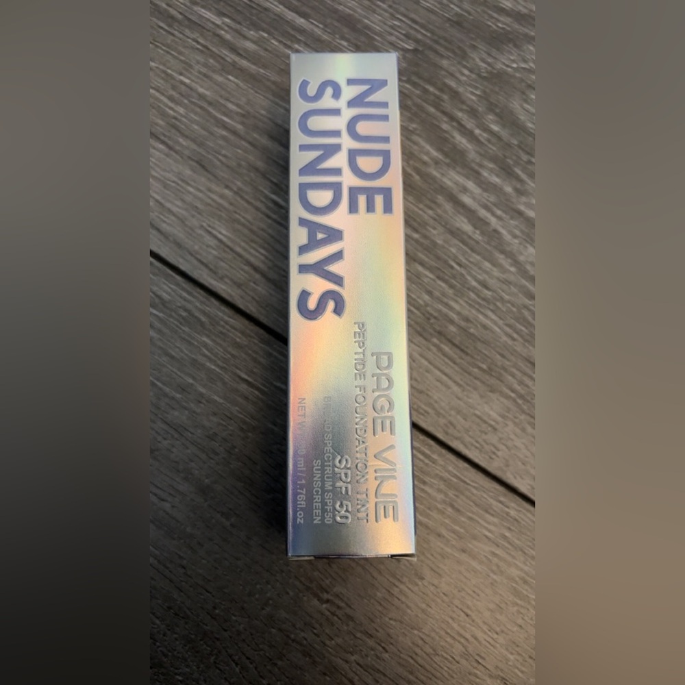 Nude Sundays Page Vine Peptide Foundation Tint SPF50 103 Medium New In Box